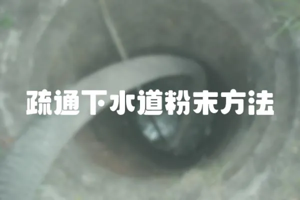 疏通下水道粉末方法