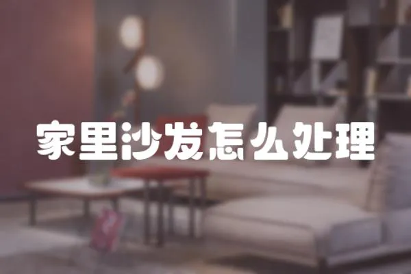 家里沙發(fā)怎么處理