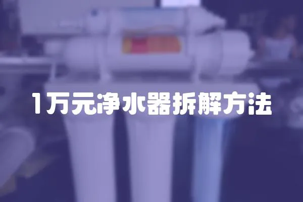 1萬元凈水器拆解方法
