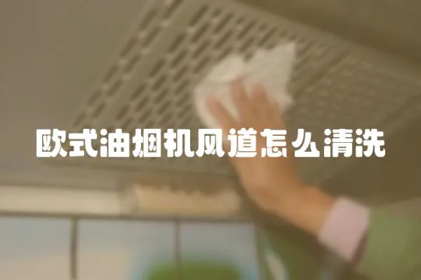歐式油煙機風道怎么清洗