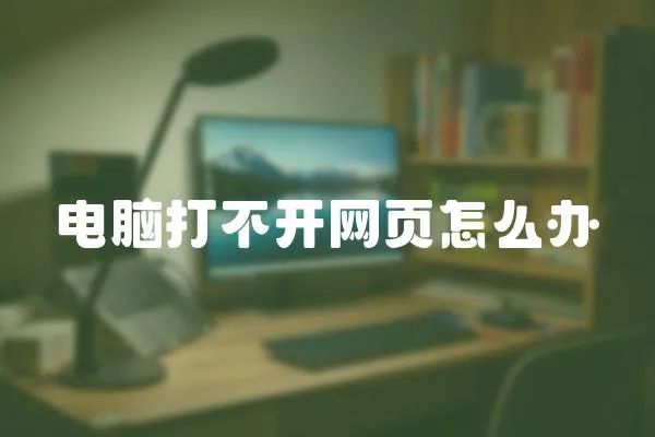 電腦打不開網頁怎么辦