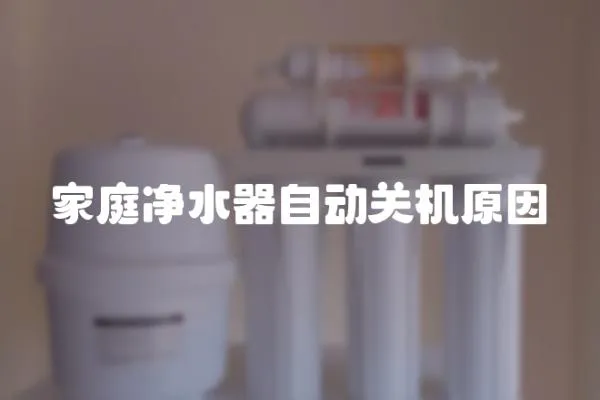 家庭净水器自动关机原因