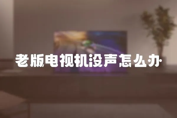 老版電視機沒聲怎么辦