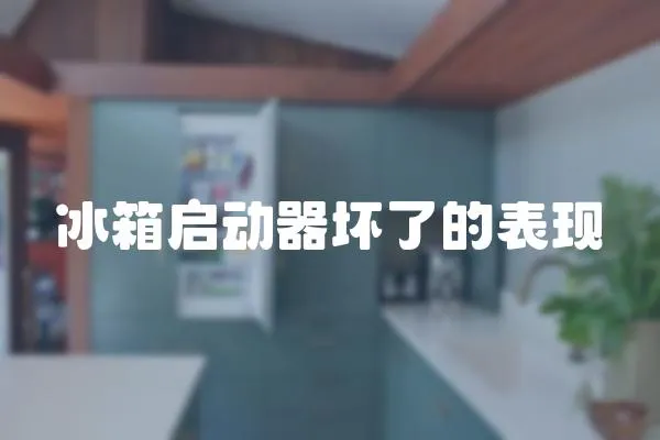 冰箱啟動器壞了的表現
