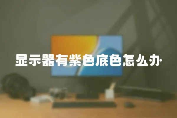 顯示器有紫色底色怎么辦