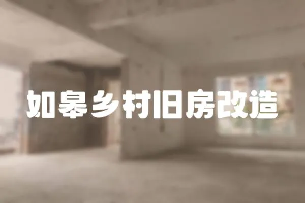 如皋鄉村舊房改造