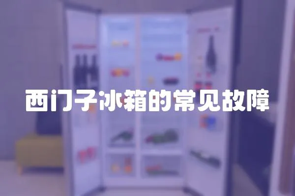 西門子冰箱的常見故障
