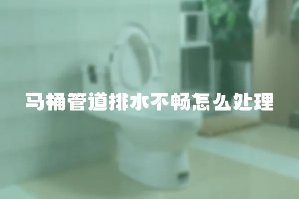 馬桶管道排水不暢怎么處理