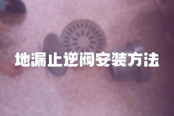 地漏止逆閥安裝方法