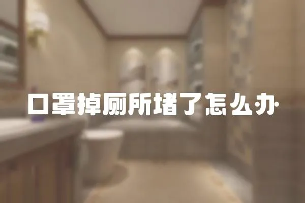 口罩掉廁所堵了怎么辦