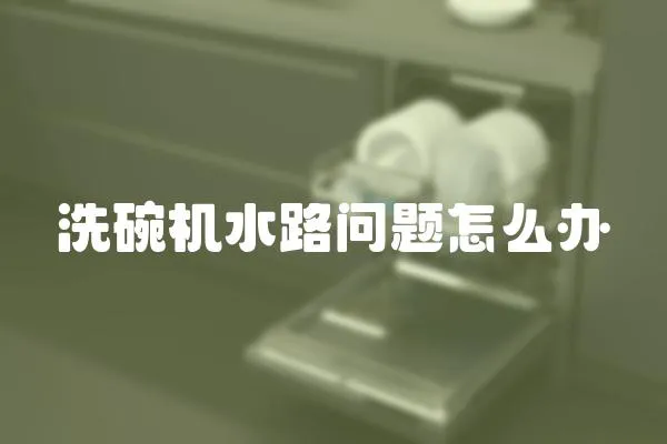 洗碗機水路問題怎么辦