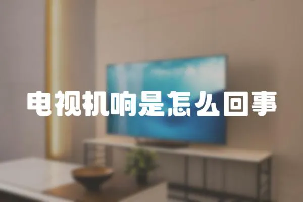 電視機響是怎么回事