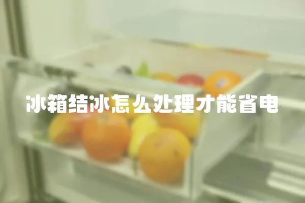 冰箱结冰怎么处理才能省电