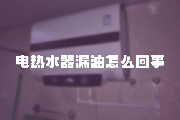 電熱水器漏油怎么回事