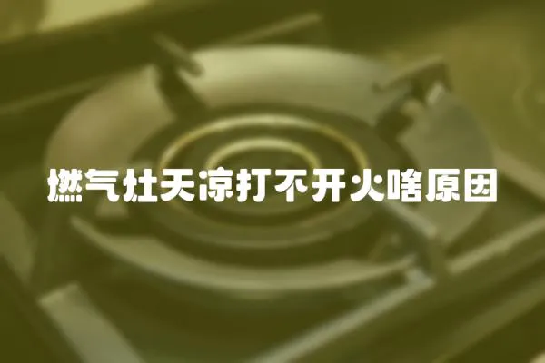 燃?xì)庠钐鞗龃虿婚_(kāi)火啥原因