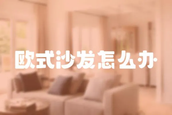 歐式沙發怎么辦