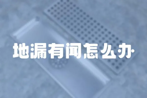 地漏有聞怎么辦