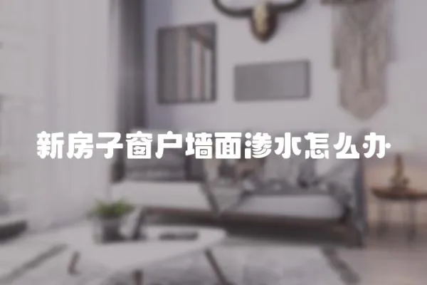 新房子窗戶墻面滲水怎么辦