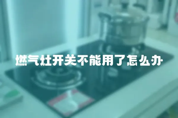 燃?xì)庠铋_(kāi)關(guān)不能用了怎么辦