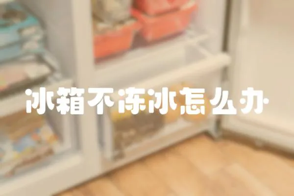 冰箱不凍冰怎么辦