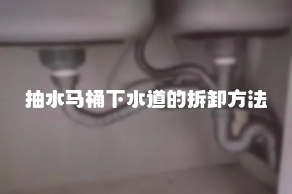 抽水馬桶下水道的拆卸方法