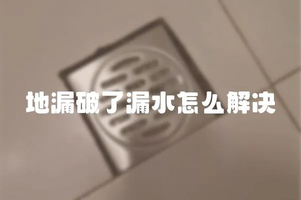 地漏破了漏水怎么解決