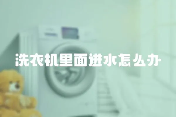 洗衣機里面進水怎么辦