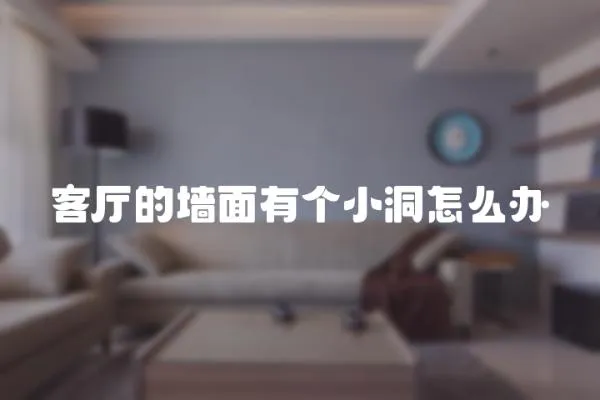 客廳的墻面有個小洞怎么辦