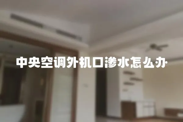中央空調外機口滲水怎么辦