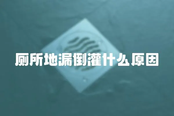 廁所地漏倒灌什么原因