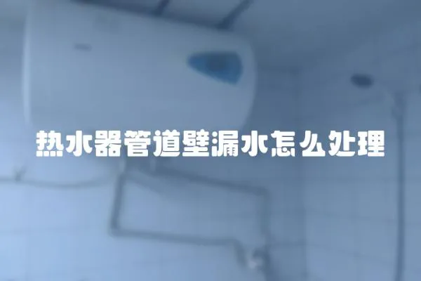 熱水器管道壁漏水怎么處理