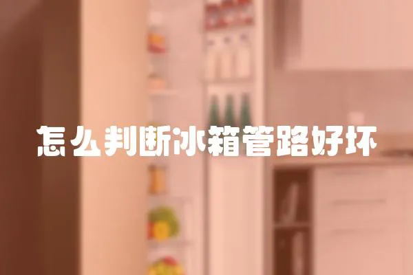 怎么判斷冰箱管路好壞