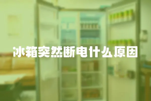 冰箱突然斷電什么原因