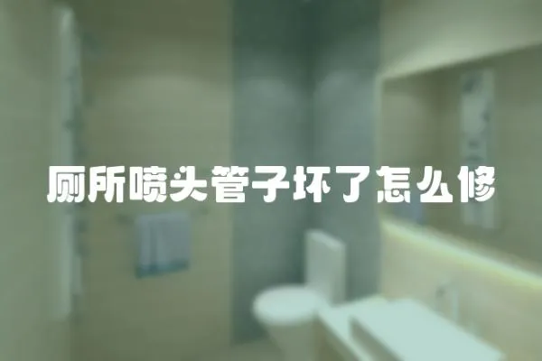 廁所噴頭管子壞了怎么修