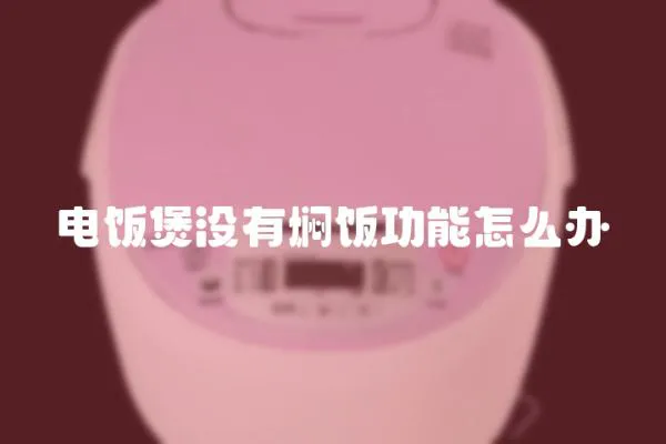 電飯煲沒有燜飯功能怎么辦