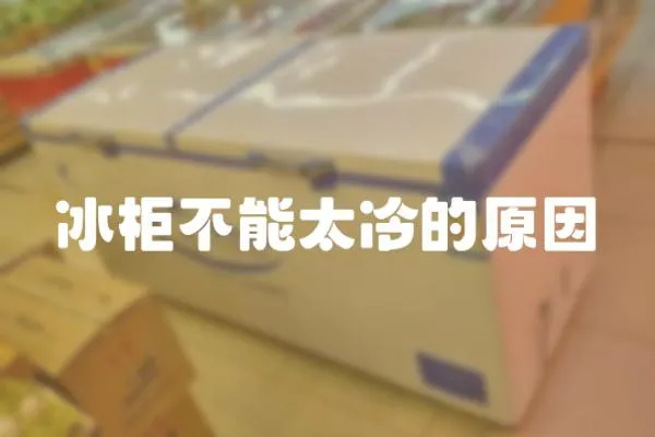 冰柜不能太冷的原因