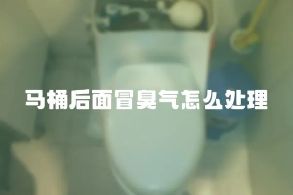 馬桶后面冒臭氣怎么處理