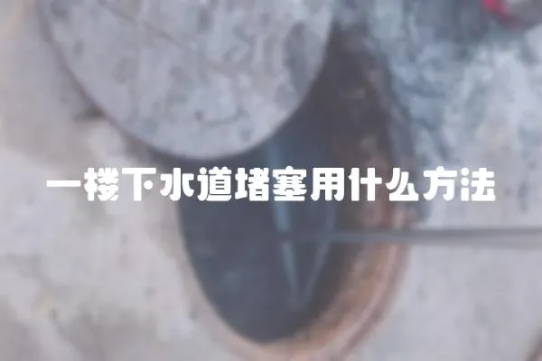 一樓下水道堵塞用什么方法
