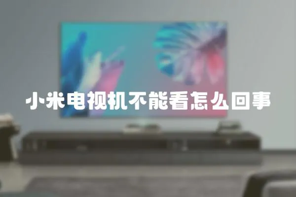 小米電視機不能看怎么回事
