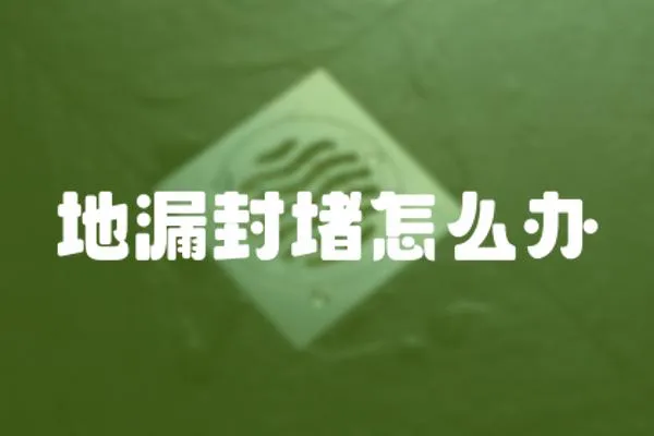 地漏封堵怎么辦