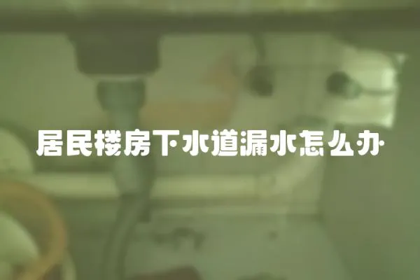居民樓房下水道漏水怎么辦