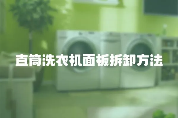 直筒洗衣機面板拆卸方法