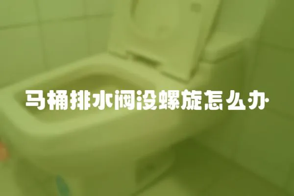 马桶排水阀没螺旋怎么办