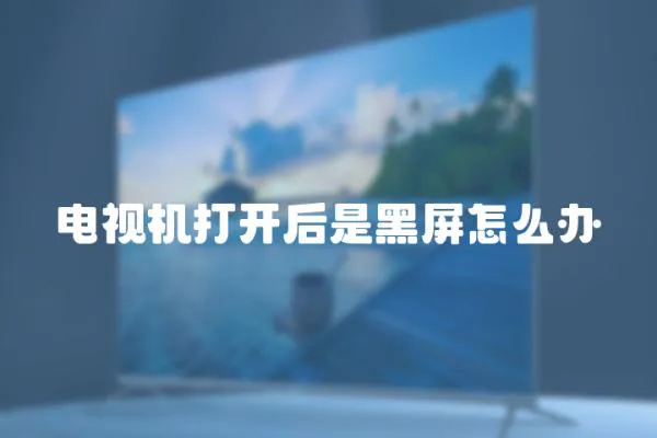 電視機打開后是黑屏怎么辦