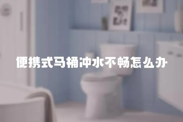 便攜式馬桶沖水不暢怎么辦