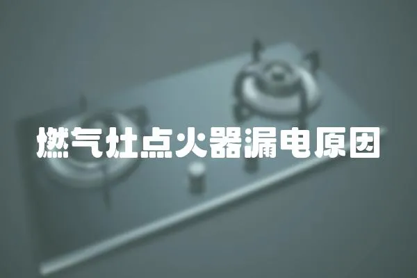 燃氣灶點火器漏電原因