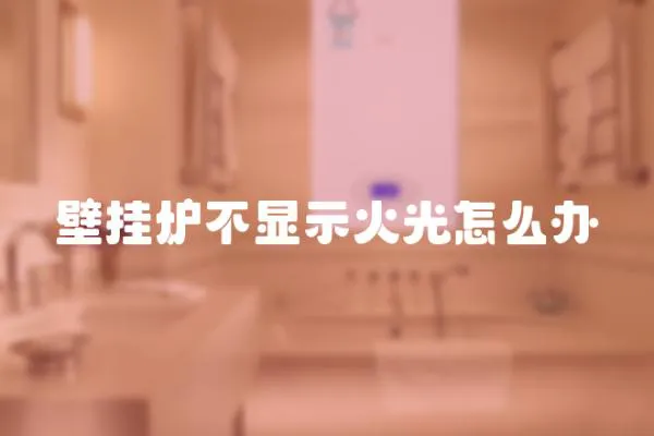 壁掛爐不顯示火光怎么辦