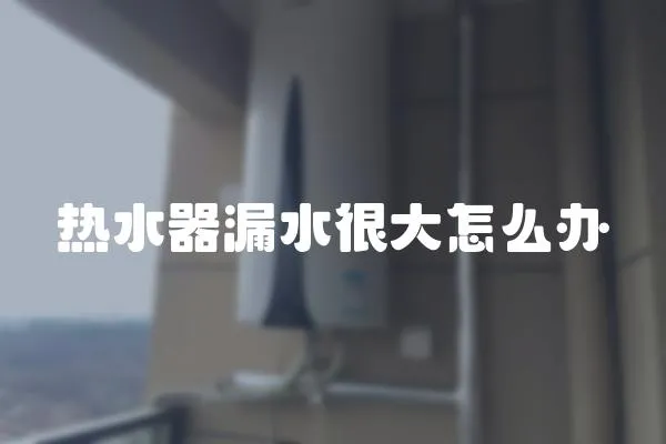 熱水器漏水很大怎么辦