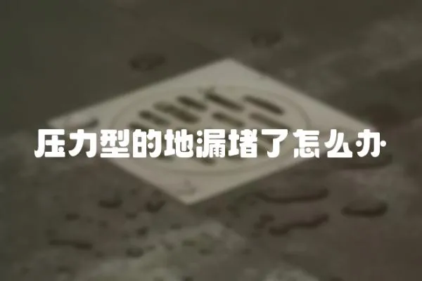 壓力型的地漏堵了怎么辦