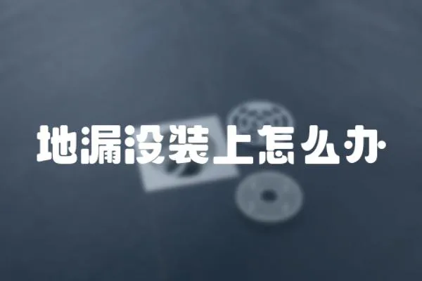 地漏沒裝上怎么辦